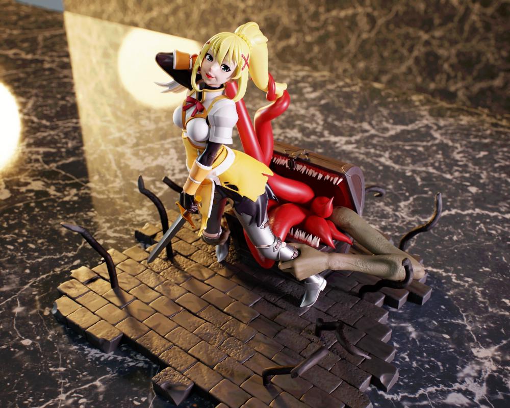 達(dá)克妮絲和寶箱怪3D打印模型