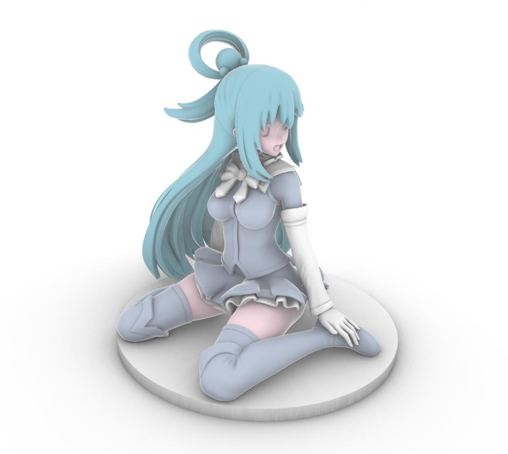 阿庫婭坐姿3D打印模型