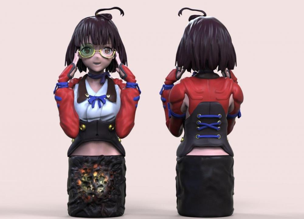 七詩無名 半身像3D打印模型