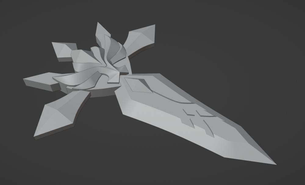 優(yōu)菈 元素爆發(fā) 光劍3D打印模型