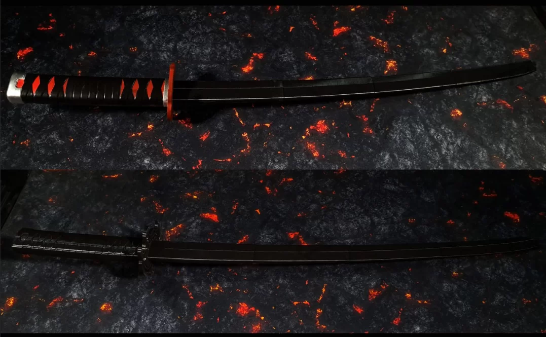 鬼滅之刃 日輪刀 伸縮刀3D打印模型