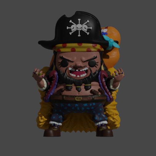 海賊王 七武海 Q版黑胡子3D打印模型