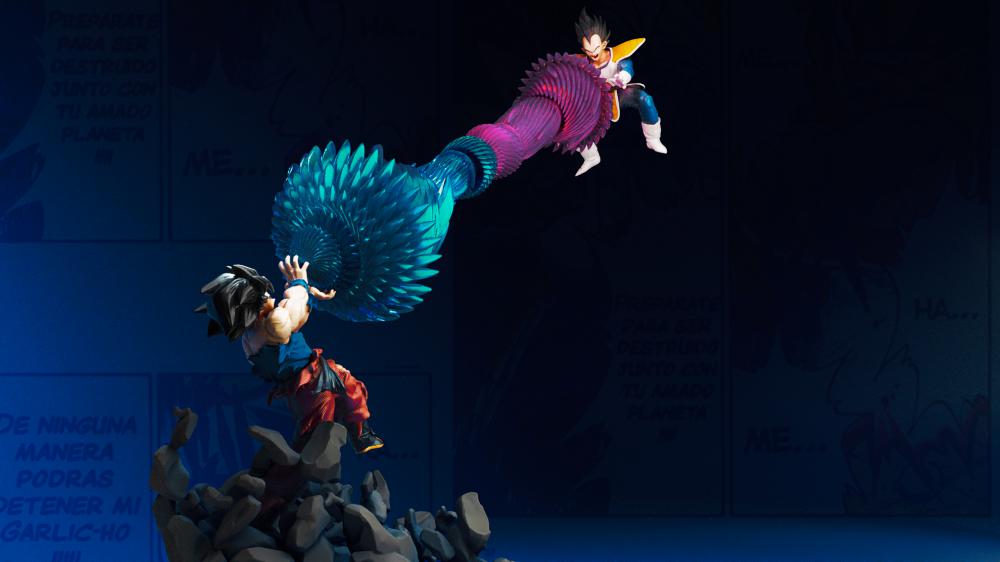 悟空大戰(zhàn)貝吉塔3D打印模型