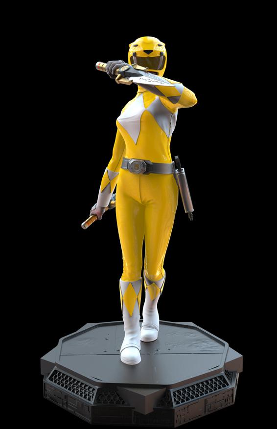 恐龍戰(zhàn)隊(duì) 黃衣戰(zhàn)士3D打印模型