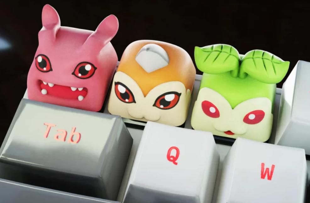 數(shù)碼寶貝 鍵帽3D打印模型