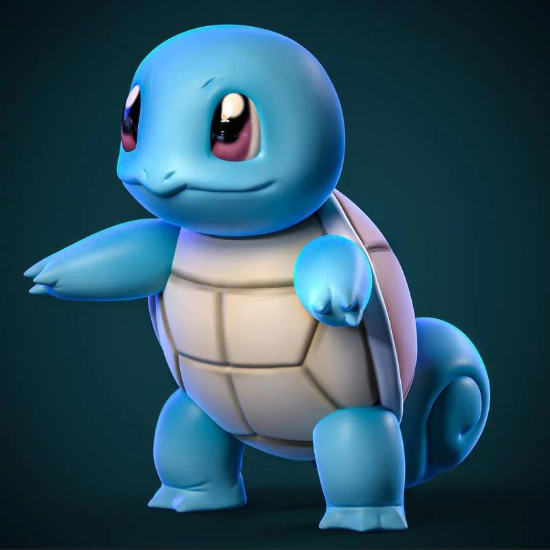 杰尼龜 寶可夢(mèng)3D打印模型