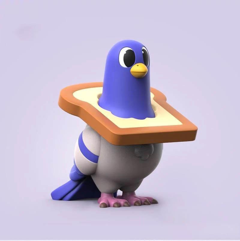 卡通鴿子3D打印模型