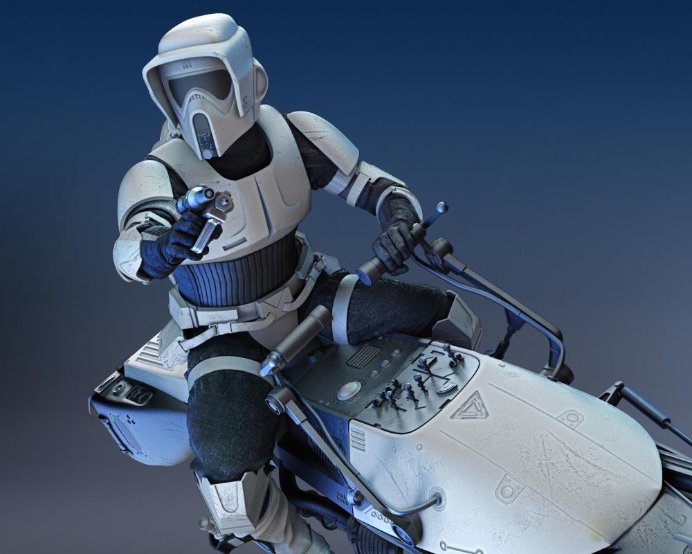 星球大戰(zhàn) 白兵 飛摩3D打印模型