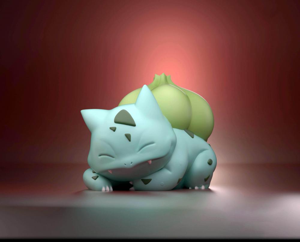 妙蛙種子 睡覺3D打印模型