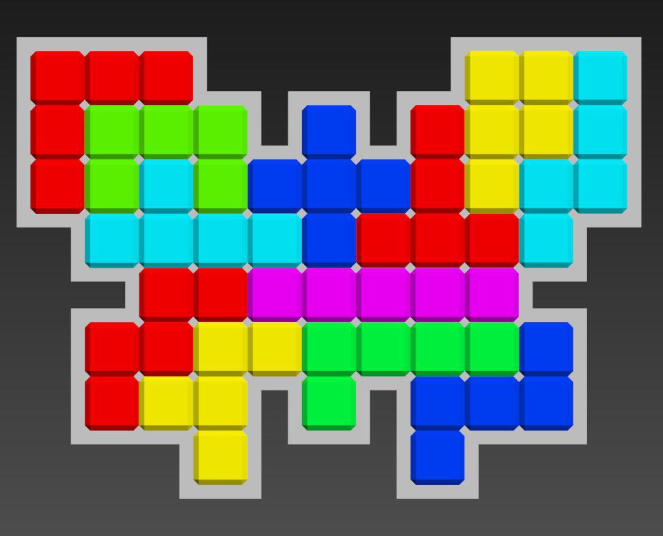 蝴蝶方塊拼圖（玩具016）3D打印模型