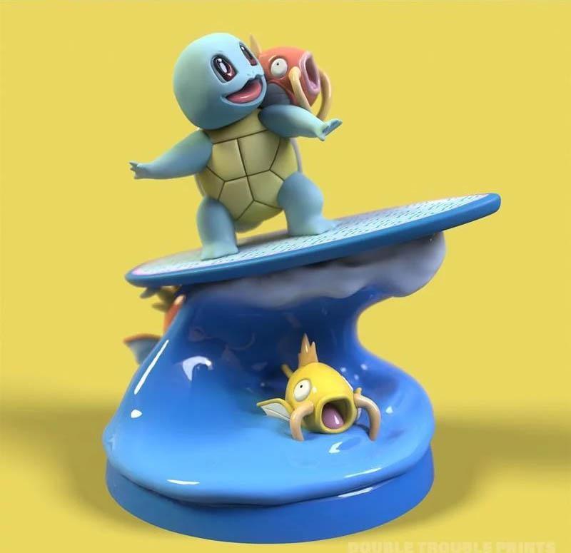 沖浪杰尼龜3D打印模型