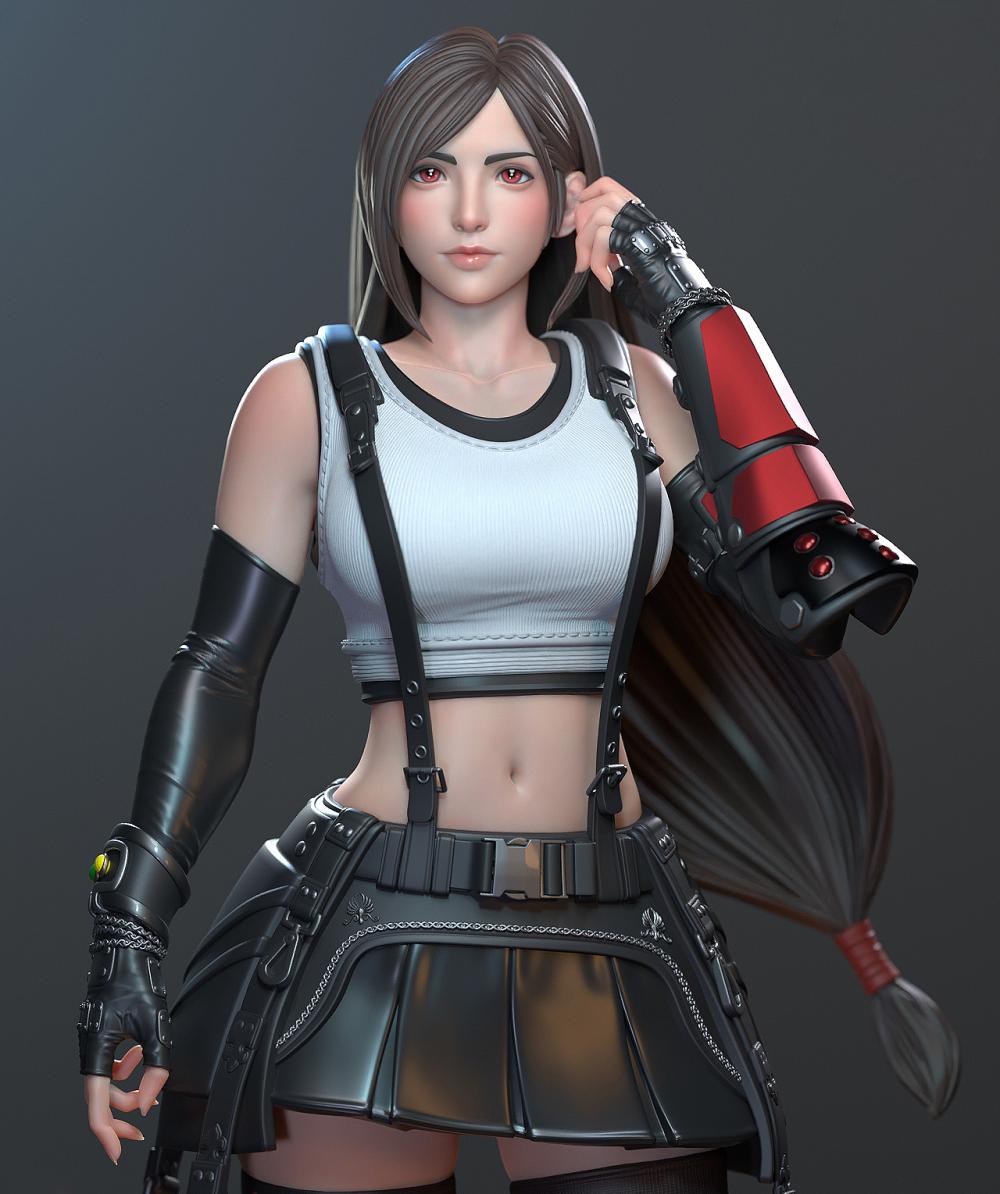 最終幻想 蒂法3D打印模型