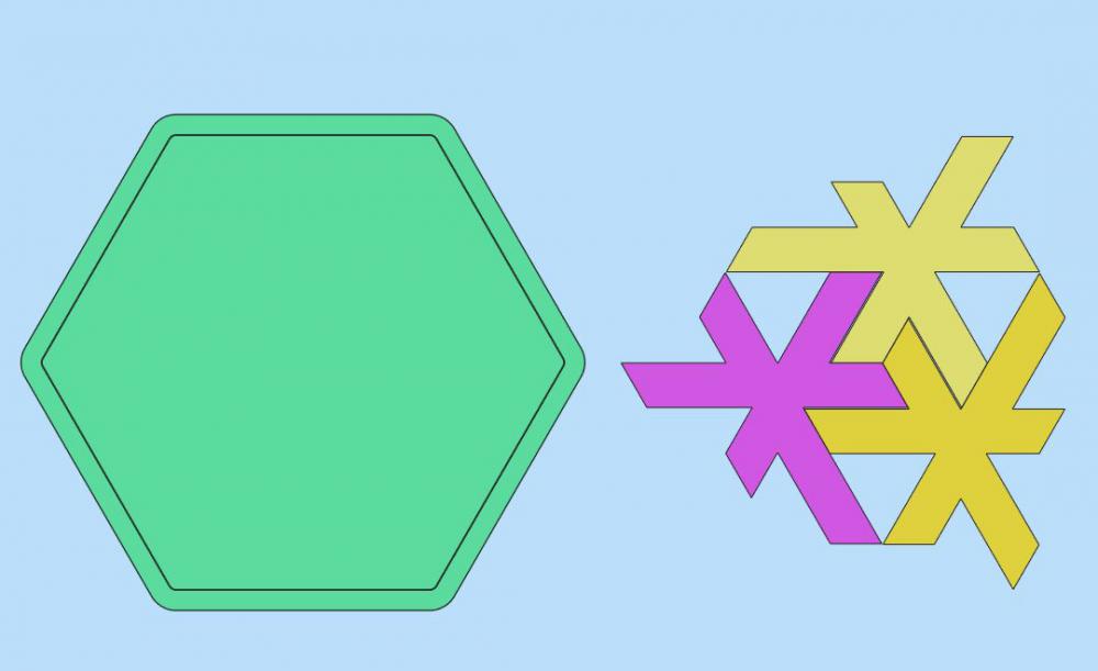 小號六邊形02（玩具029）3D打印模型