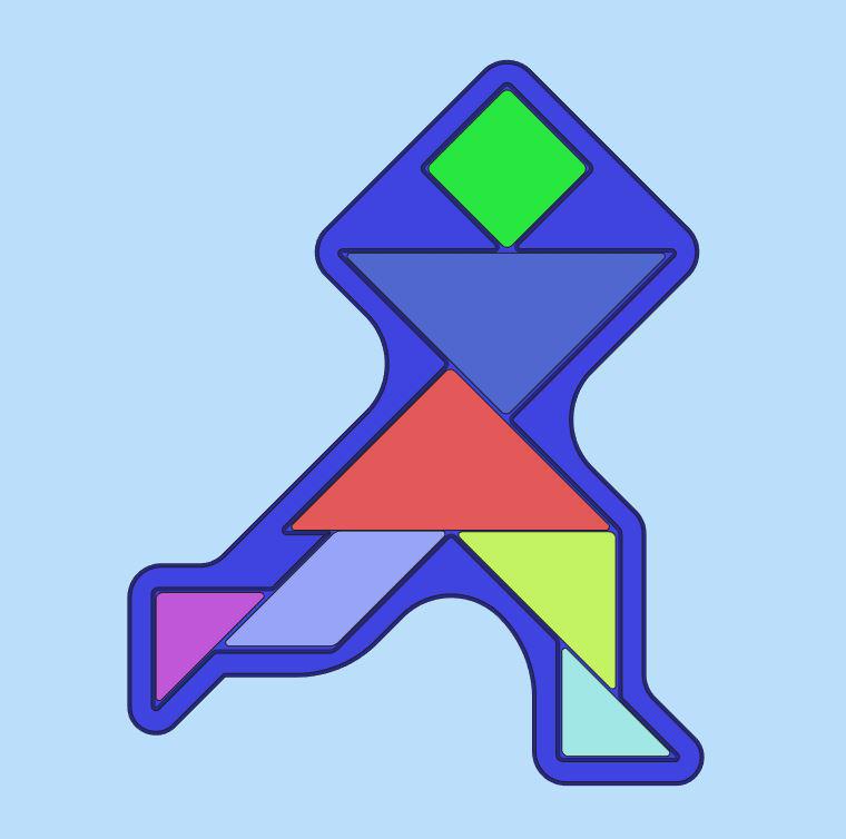 七塊小拼圖（玩具041）3D打印模型