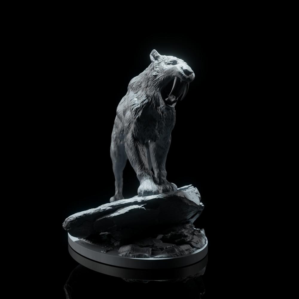 劍齒虎3D打印模型
