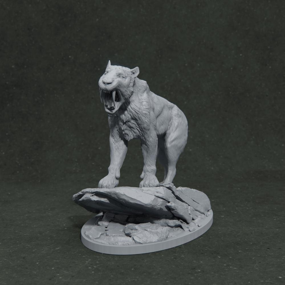 劍齒虎3D打印模型