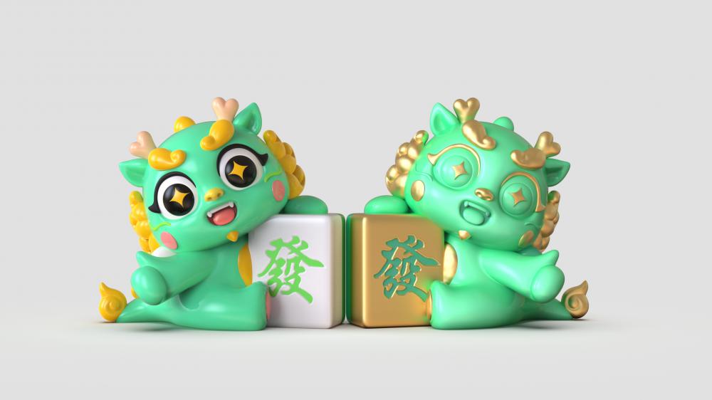 發(fā)財(cái)龍3D打印模型