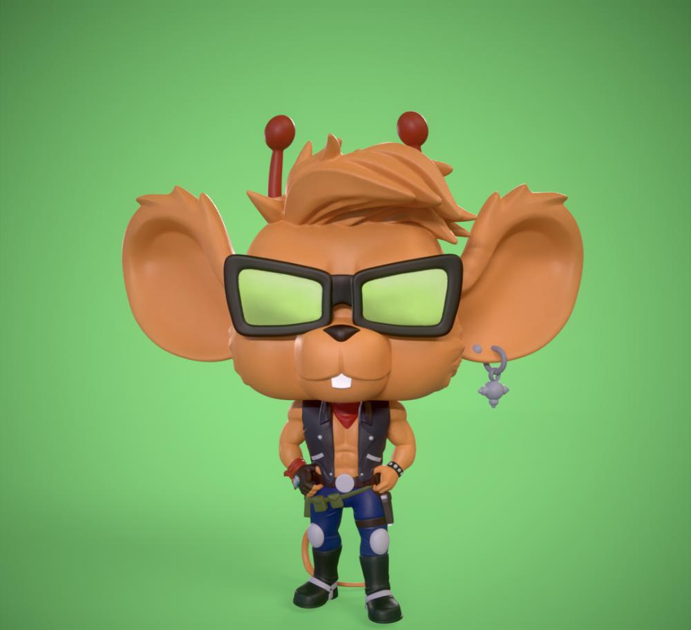 火星賽車(chē)鼠3D打印模型