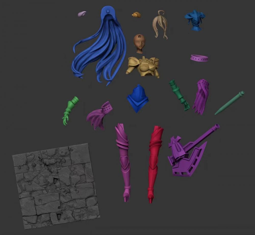 不死者之王 雅兒貝德 鎧甲3D打印模型