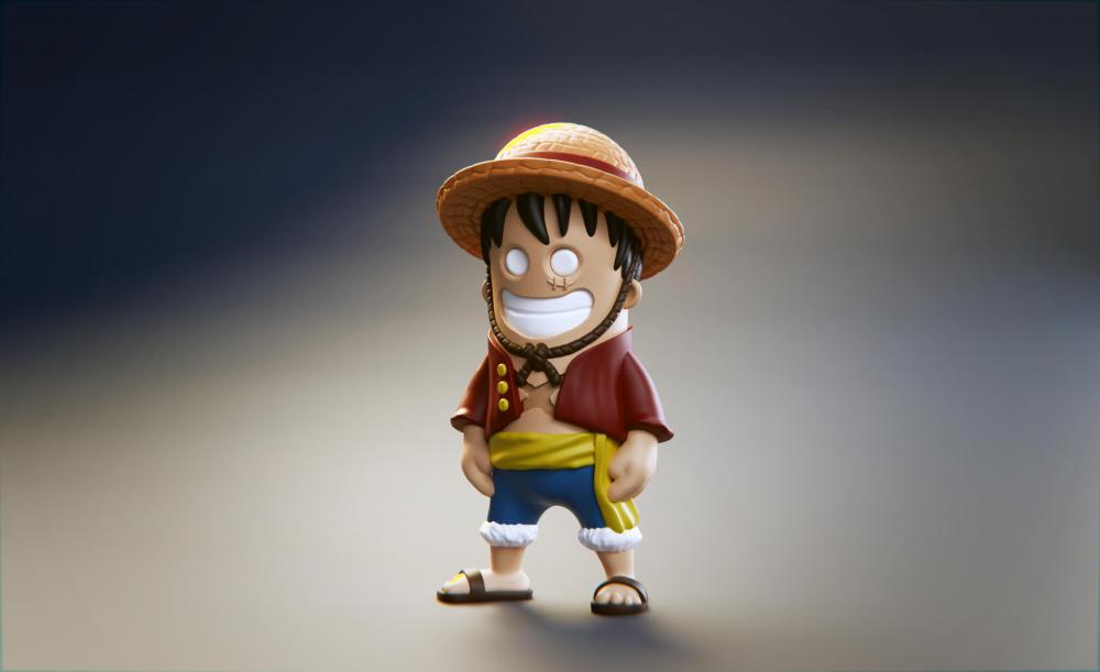 迷你 路飛3D打印模型