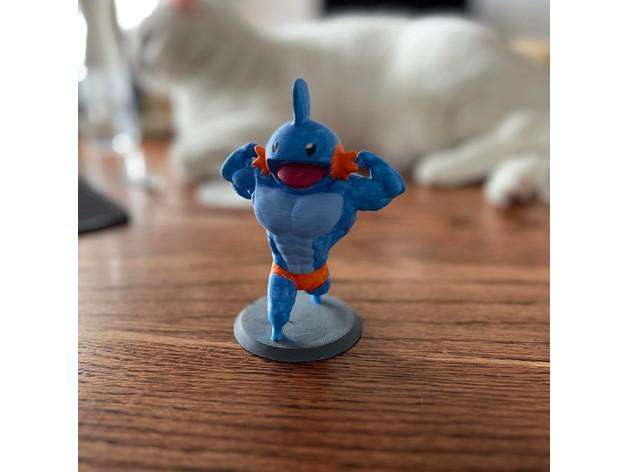 肌肉版水躍魚 寶可夢3D打印模型