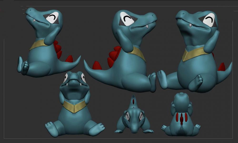 小鱷魚3D打印模型