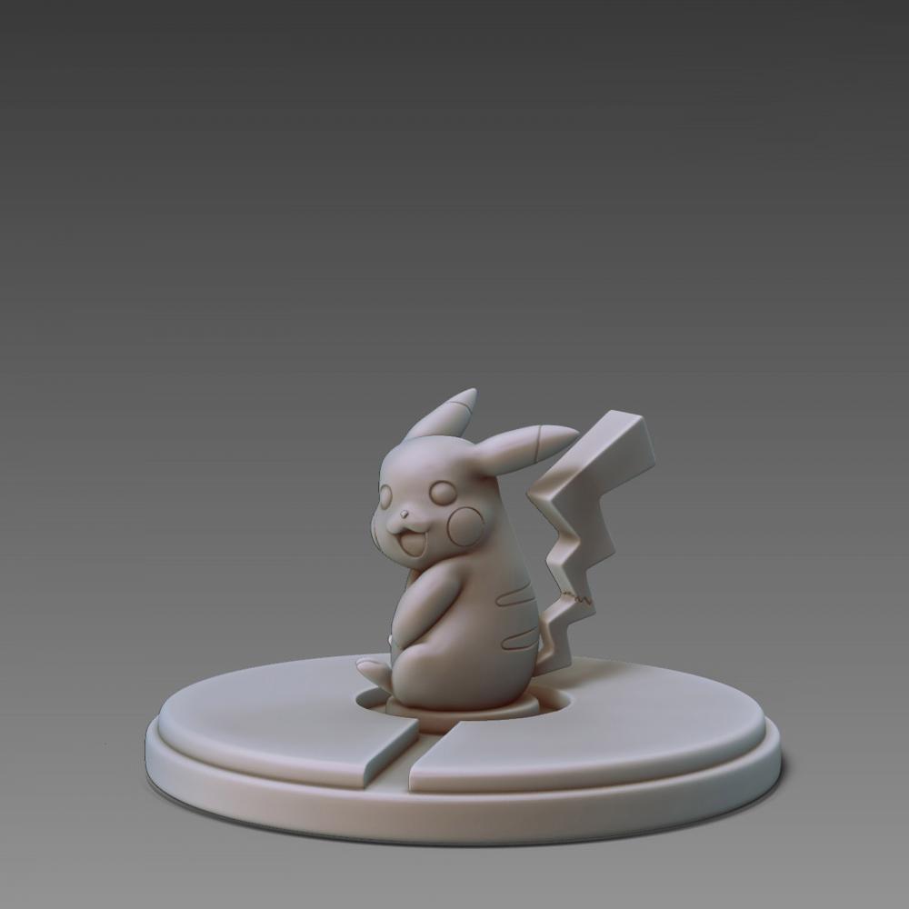 皮卡丘 帶支撐3D打印模型