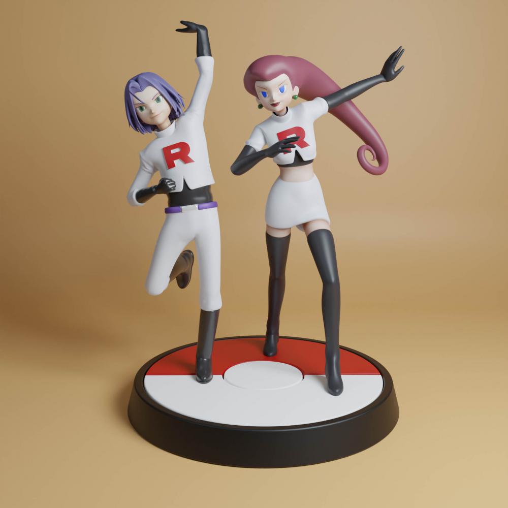 小次郎和武藏 寶可夢(mèng)3D打印模型