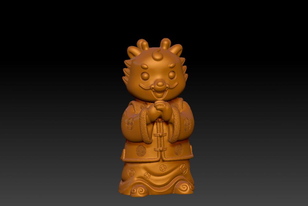 龍年拜年擺件 23D打印模型