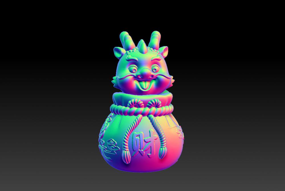 龍年福袋擺件 43D打印模型