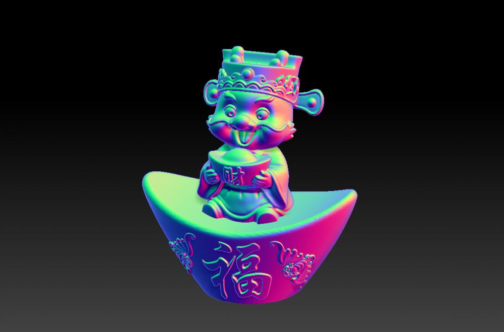 十二生肖金元寶版 (龍 53D打印模型