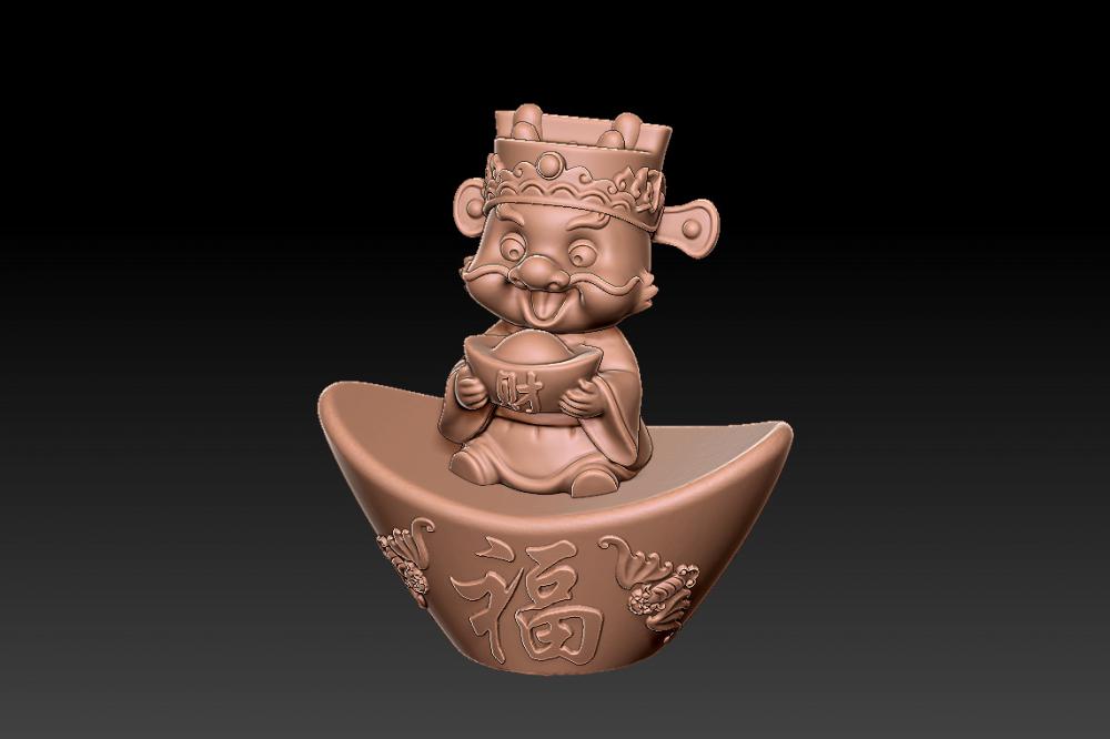 十二生肖金元寶版 (龍 53D打印模型