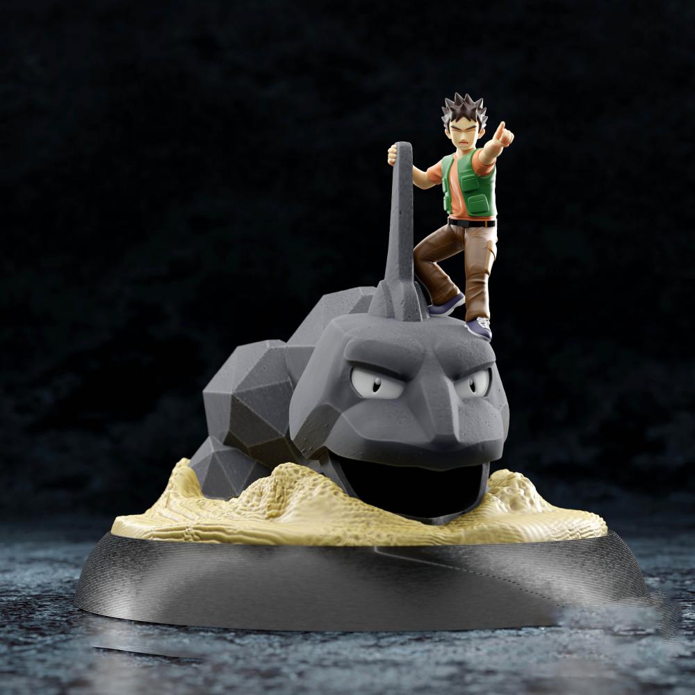 小剛和大巖蛇 寶可夢3D打印模型