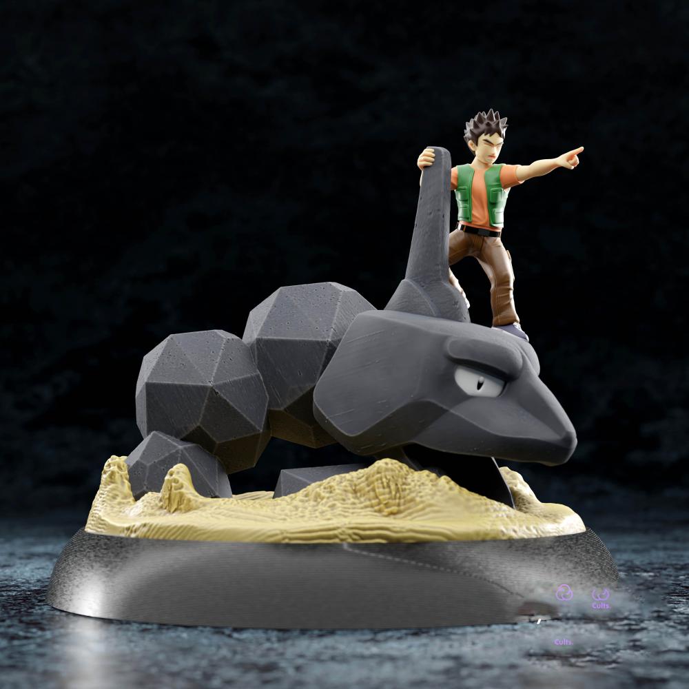 小剛和大巖蛇 寶可夢3D打印模型