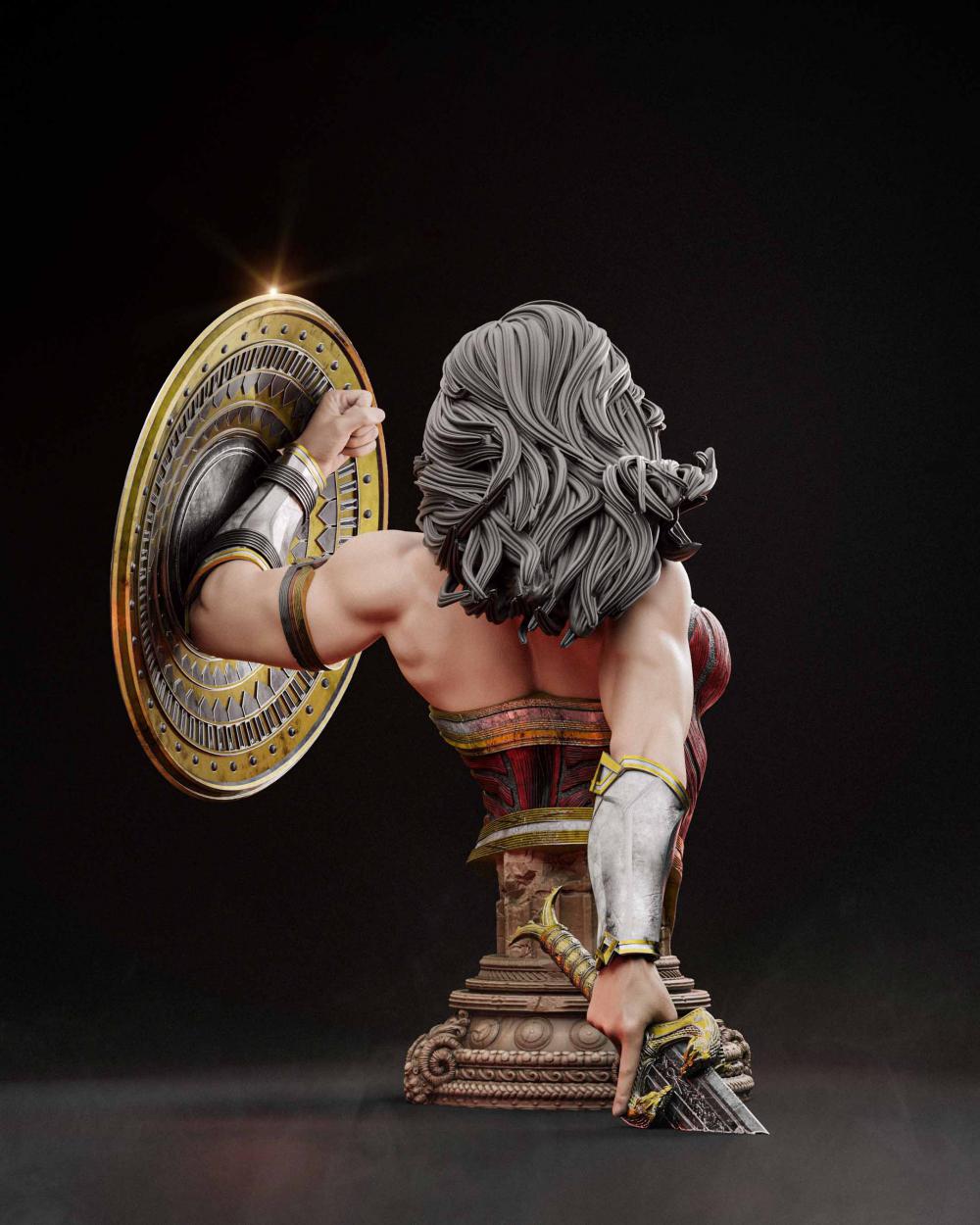 神奇女俠 胸雕3D打印模型