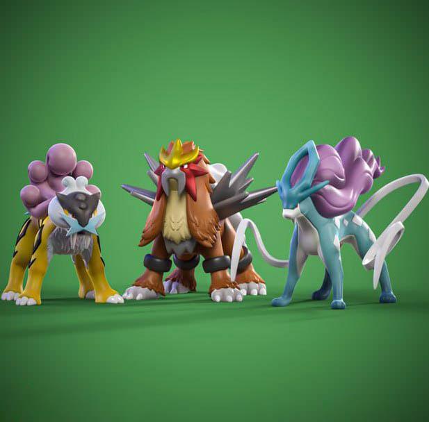 炎帝  雷公 水君寶可夢3D打印模型