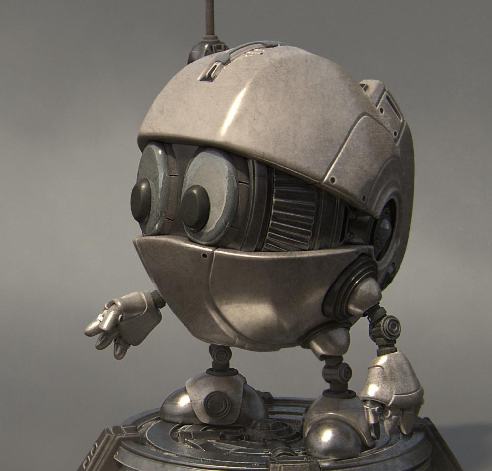 可愛卡通小機器人3D打印模型