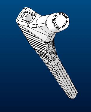 髖關(guān)節(jié)假體的股骨柄coral3D打印模型