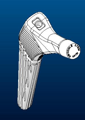 髖關(guān)節(jié)假體的股骨柄coral3D打印模型
