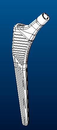 髖關(guān)節(jié)假體的股骨柄coral3D打印模型