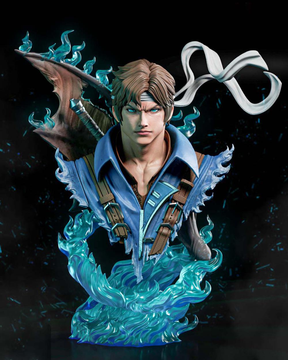 貝爾蒙特 惡魔城 胸雕3D打印模型