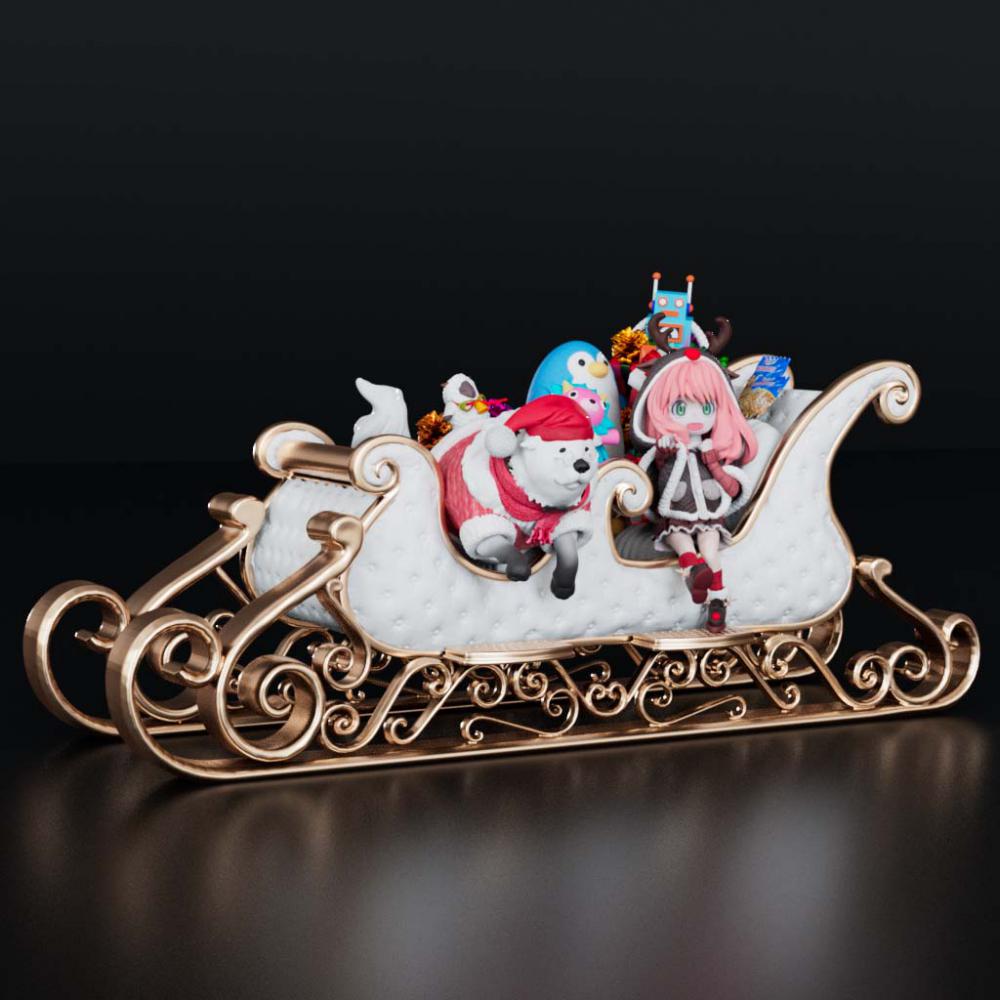 阿尼亞和她的寵物3D打印模型