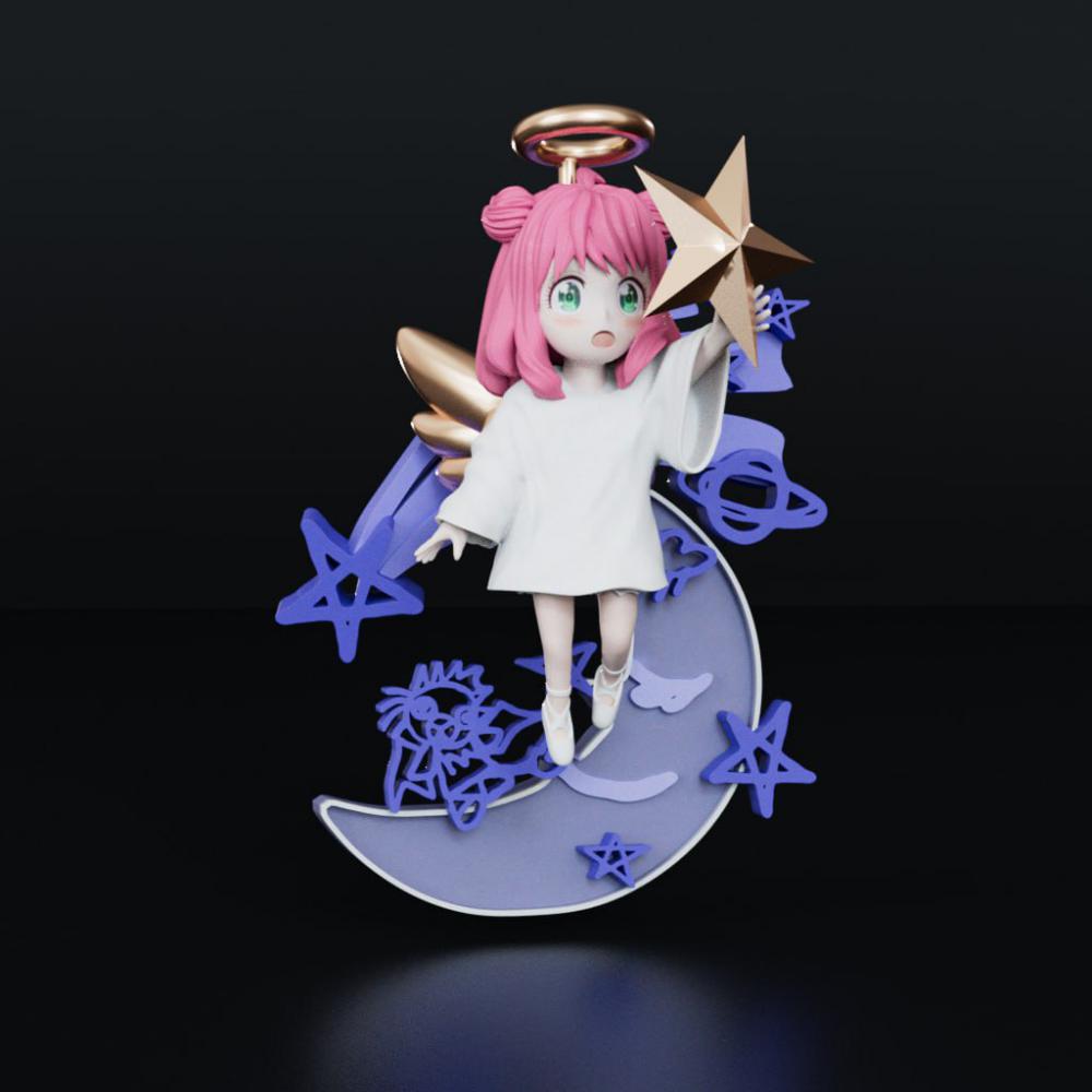 天使阿尼亞3D打印模型