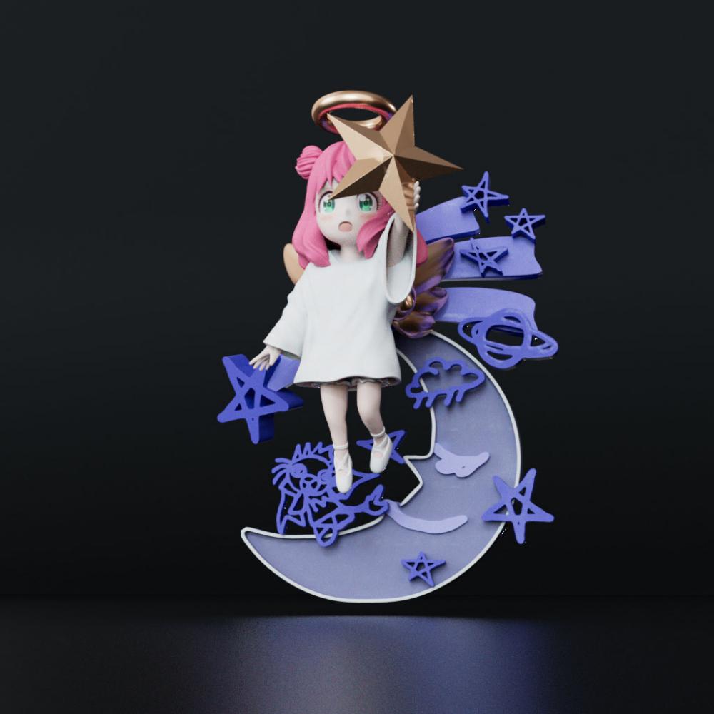 天使阿尼亞3D打印模型