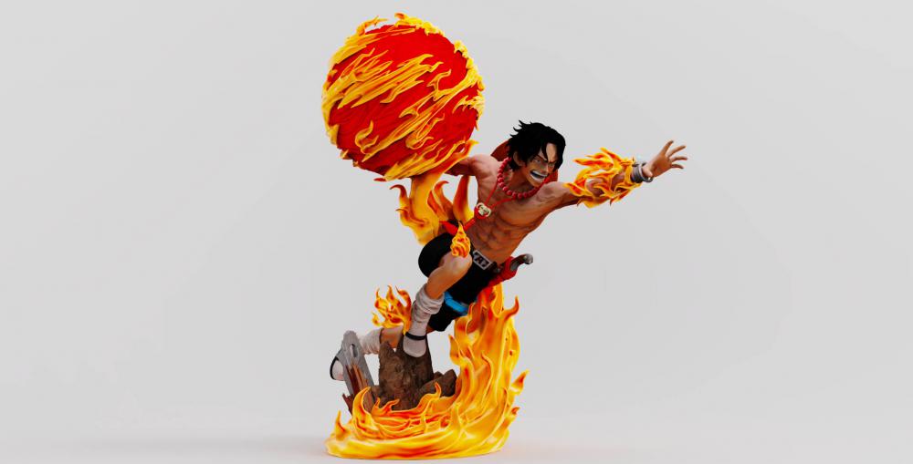 艾斯 海賊王3D打印模型