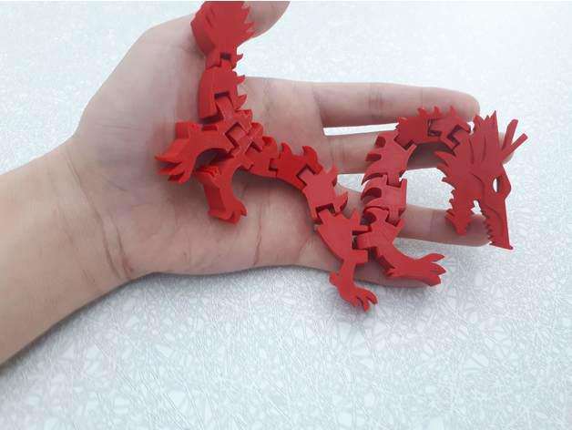 flexi可活動(dòng)中國(guó)龍3D打印模型