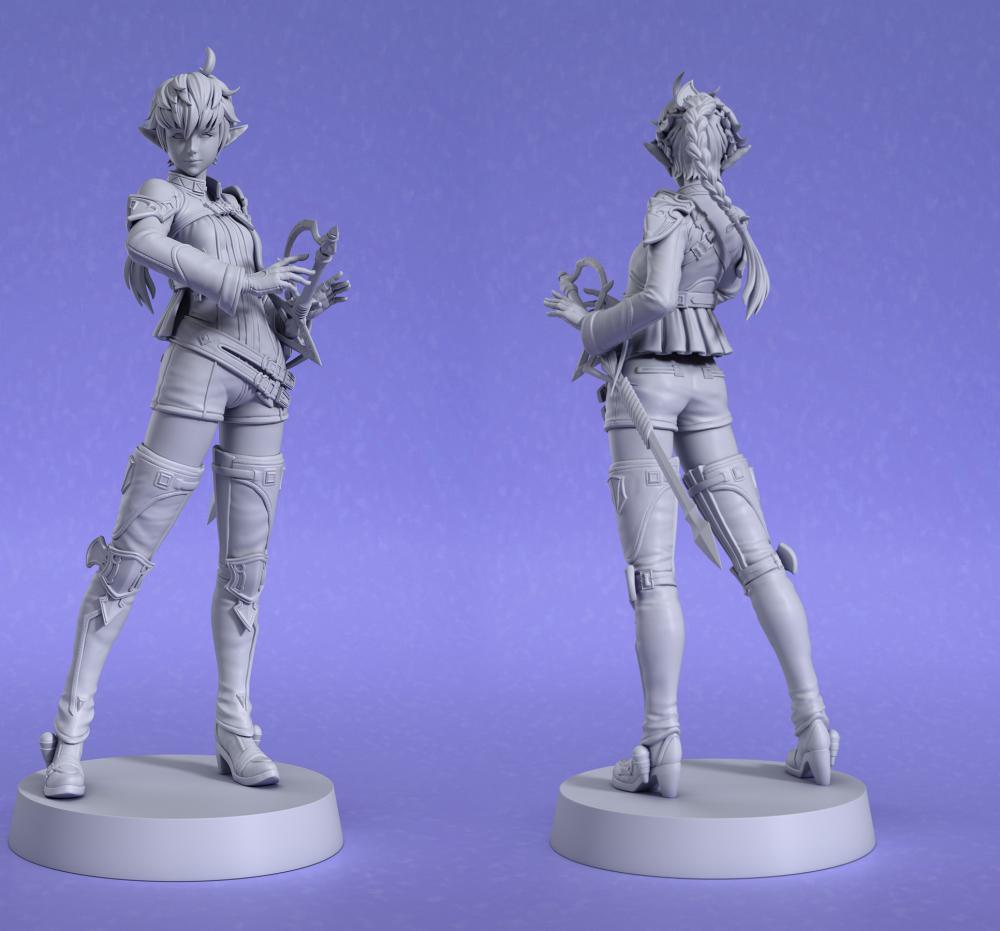 最終幻想14 阿爾菲諾·萊韋耶勒爾3D打印模型