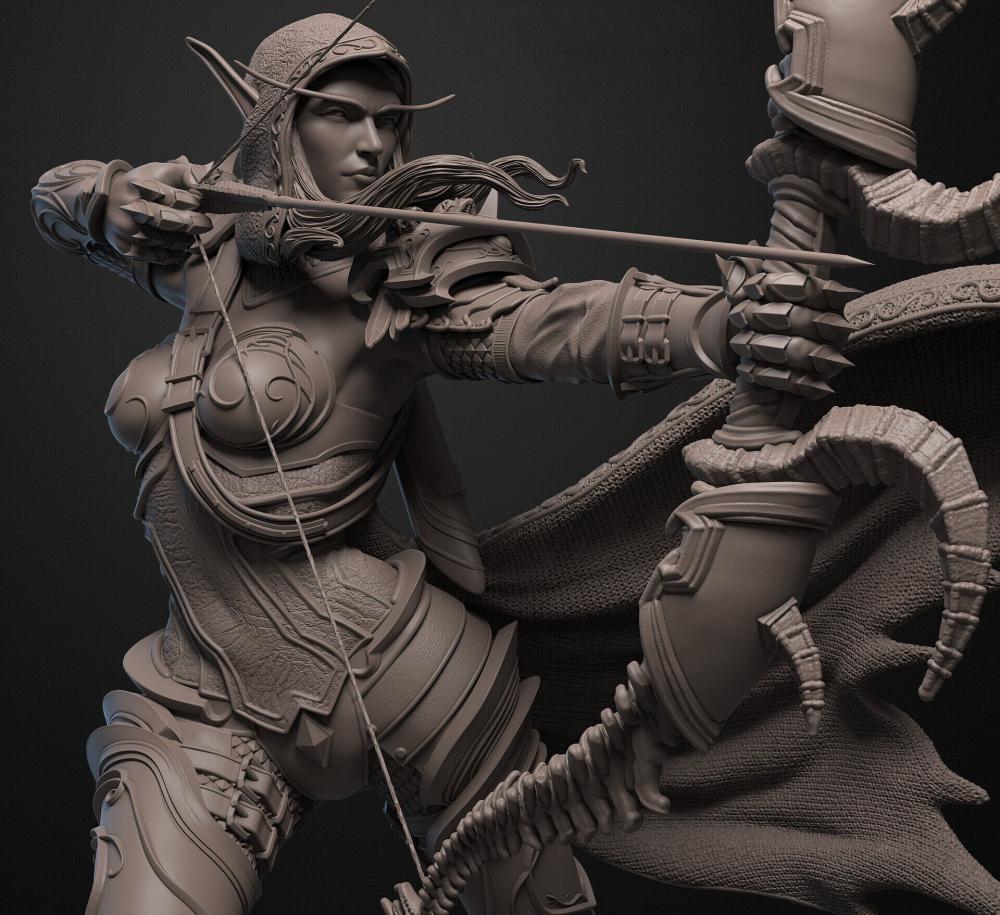 魔獸 希爾瓦娜斯 風(fēng)行者3D打印模型