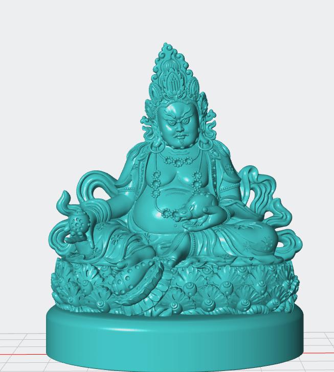 黃財神3D打印模型