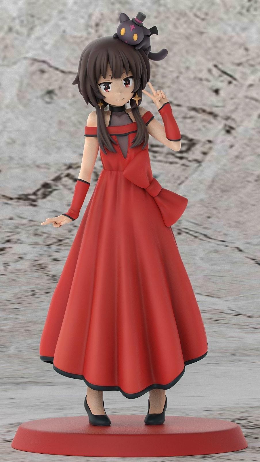 為美好的世界獻(xiàn)上祝福 素晴 惠惠3D打印模型